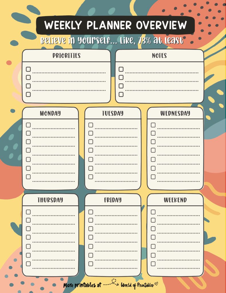 Printable Weekly Planner-129
