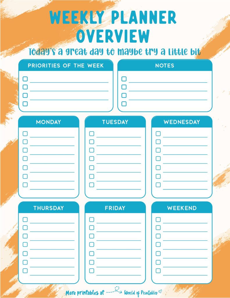 Printable Weekly Planner-130