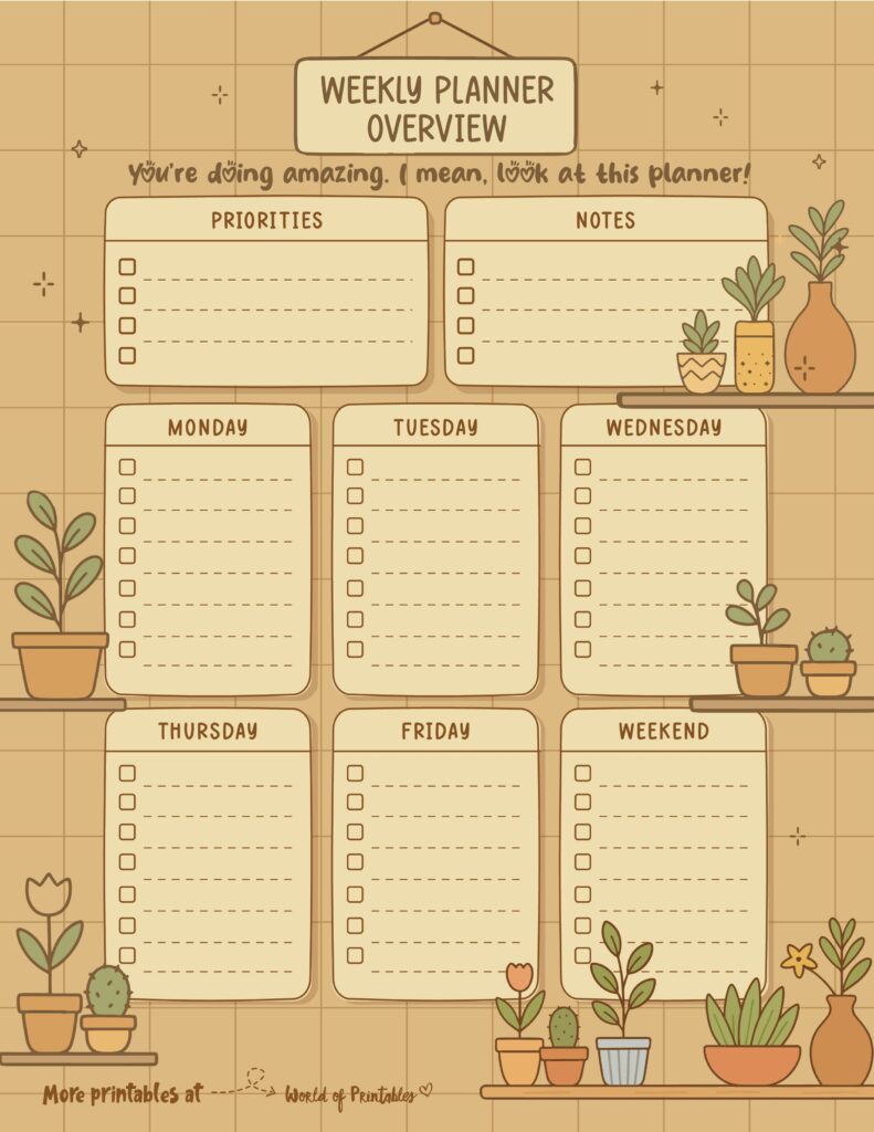 Printable Weekly Planner-132