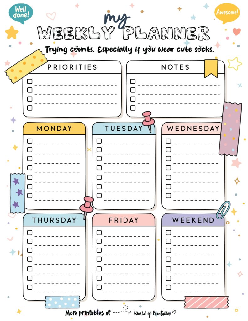 Printable Weekly Planner-133