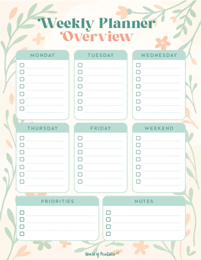 Printable Weekly Planner-136