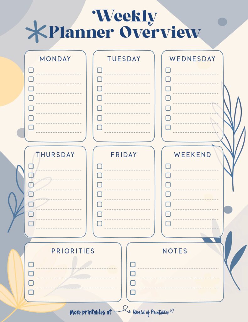 Printable Weekly Planner-137
