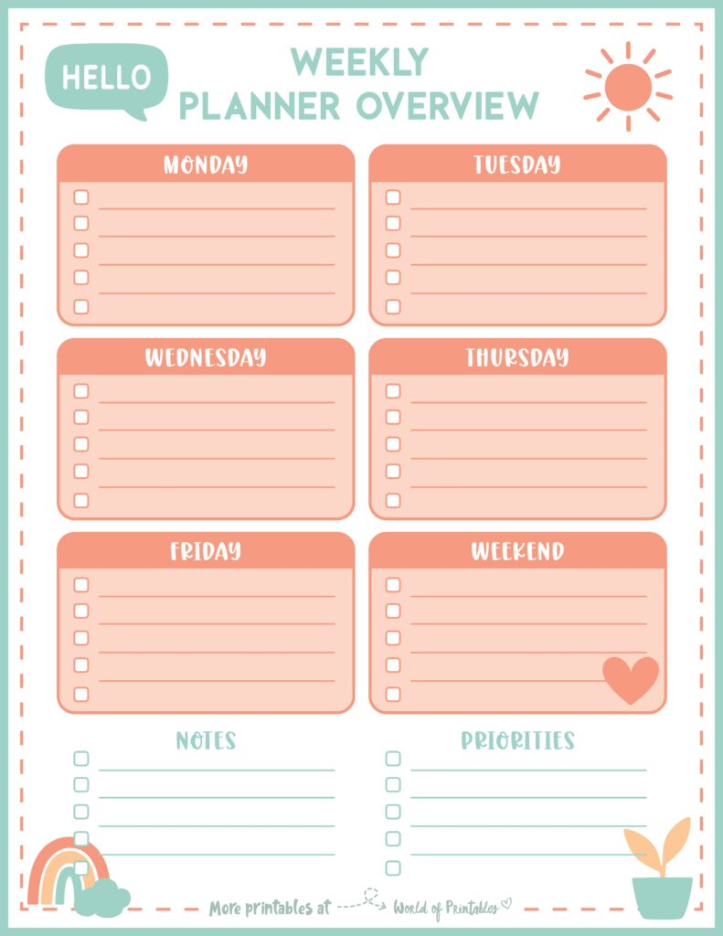 Printable Weekly Planner-142