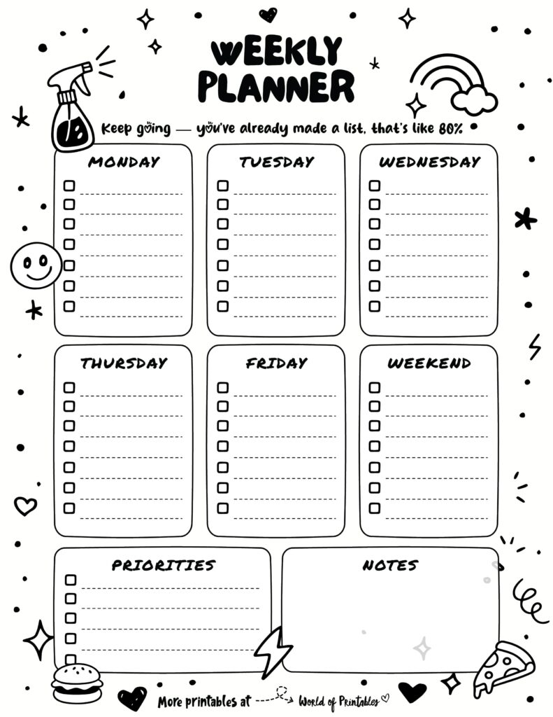 Printable Weekly Planner-144