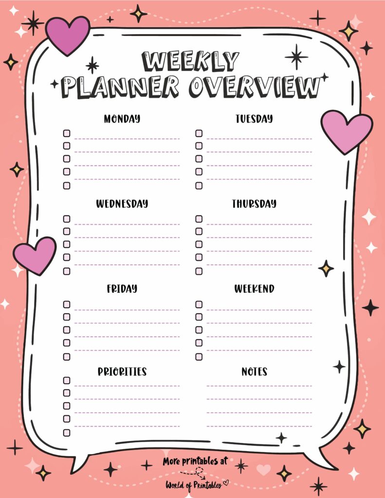 Printable Weekly Planner-146