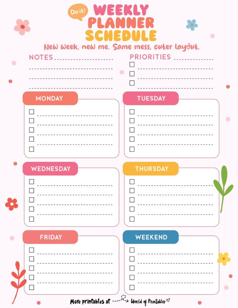 Printable Weekly Planner-147