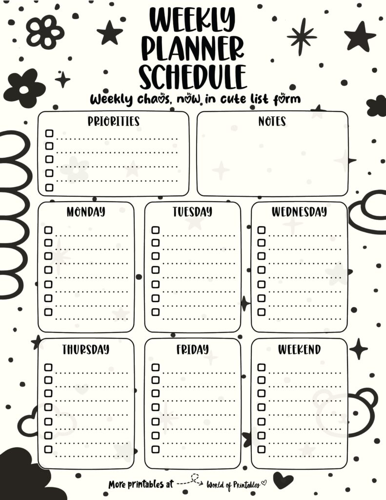 Printable Weekly Planner-148