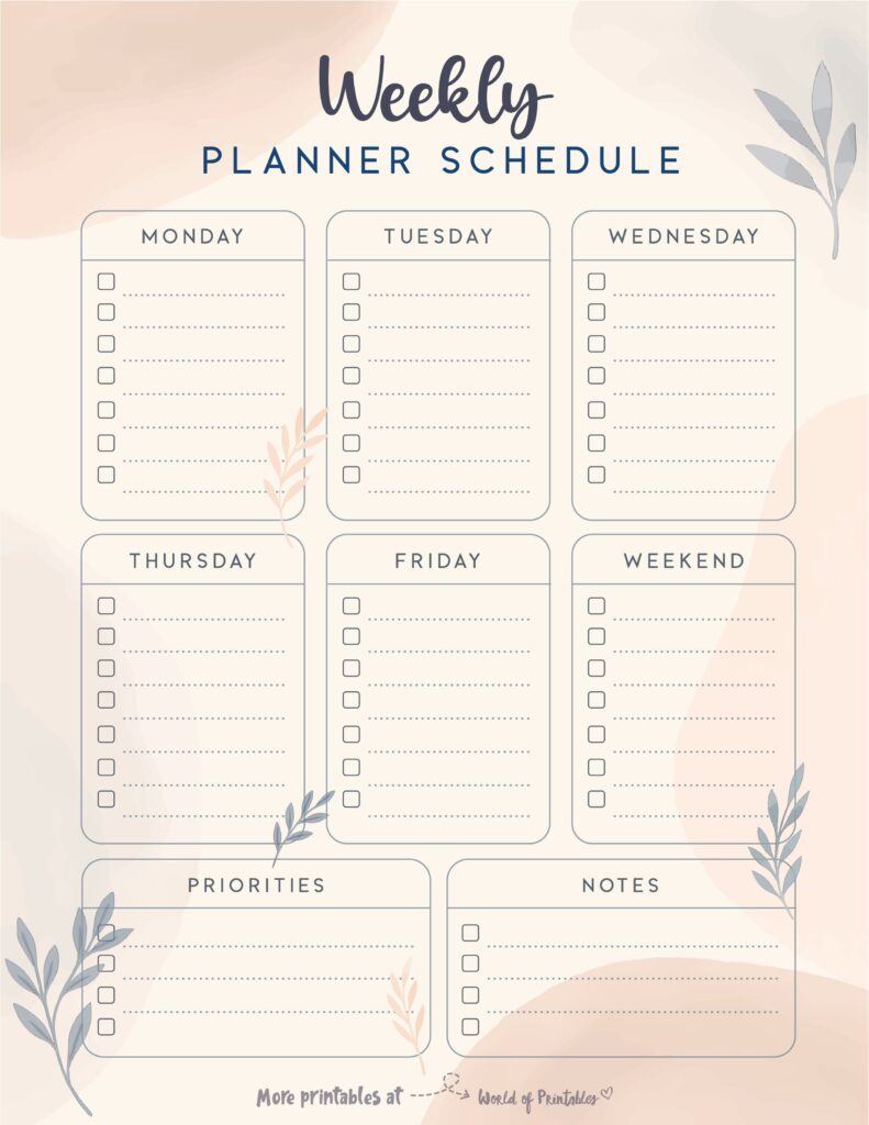 Printable Weekly Planner-150