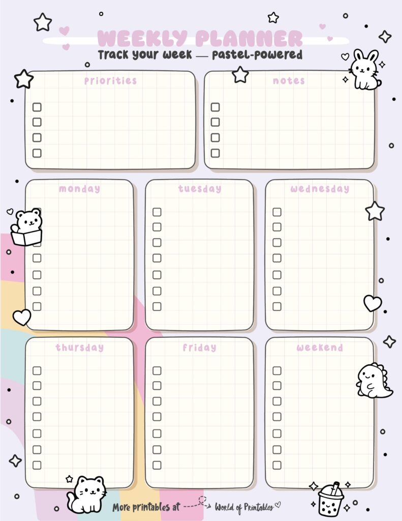Printable Weekly Planner-168