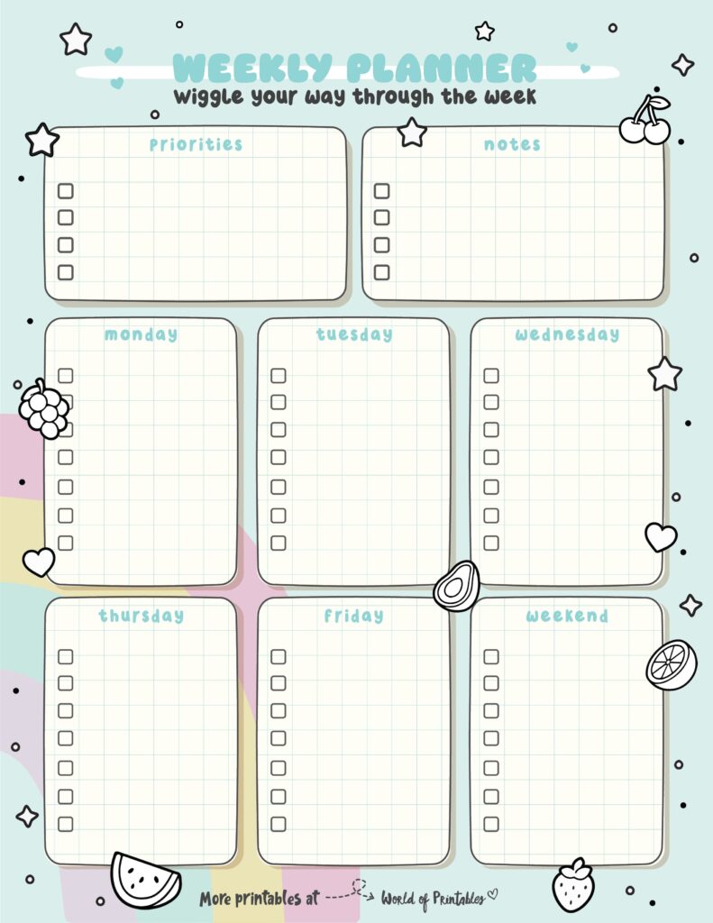 Printable Weekly Planner-169