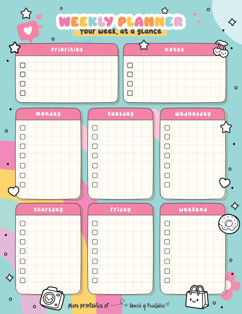 Printable Weekly Planner-172