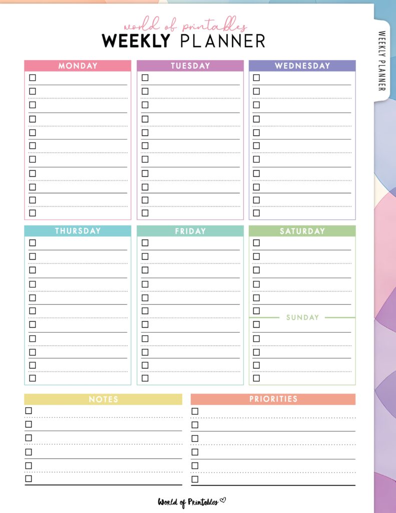 Printable Weekly Planner-52