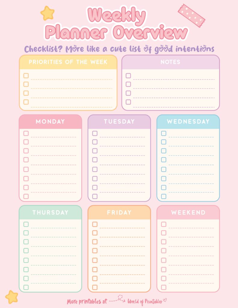 Printable Weekly Planner-86