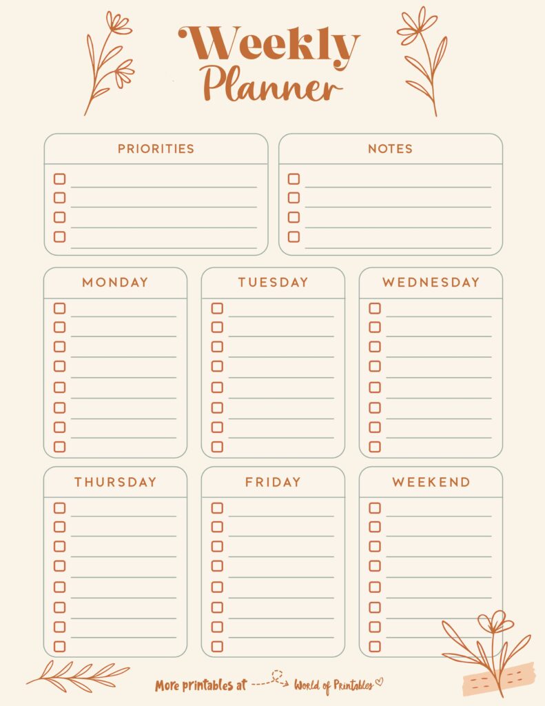 Printable Weekly Planner-89
