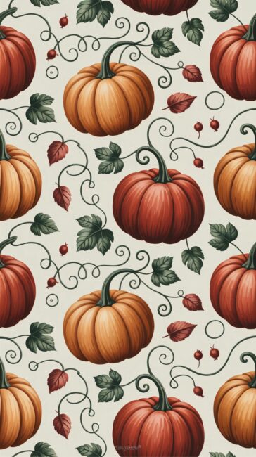 Beautiful Pumpkin autumn phone backgrounds