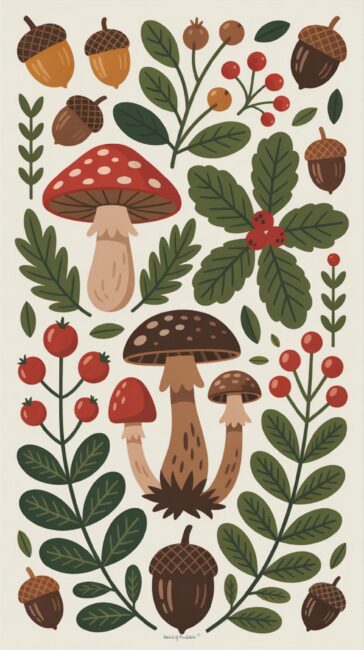 Botanical fall phone wallpapers