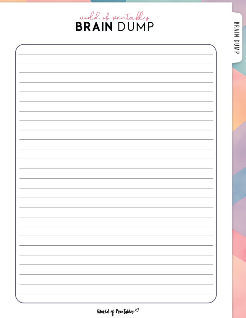 Brain Dump Template-07