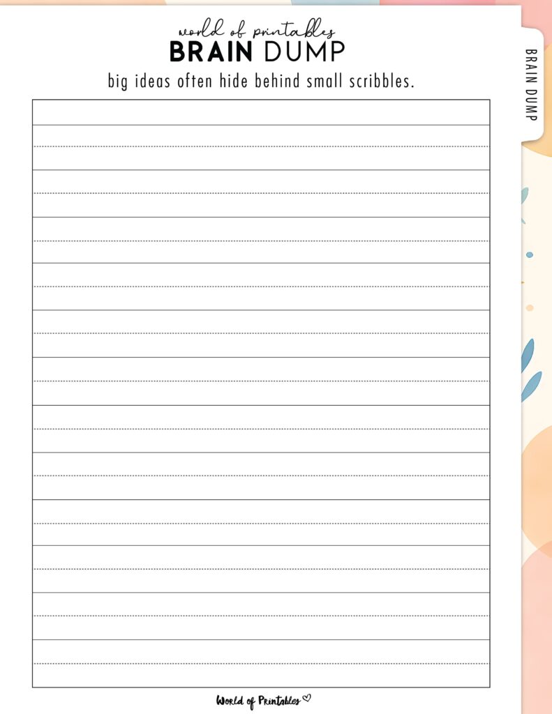 Brain Dump Template-09