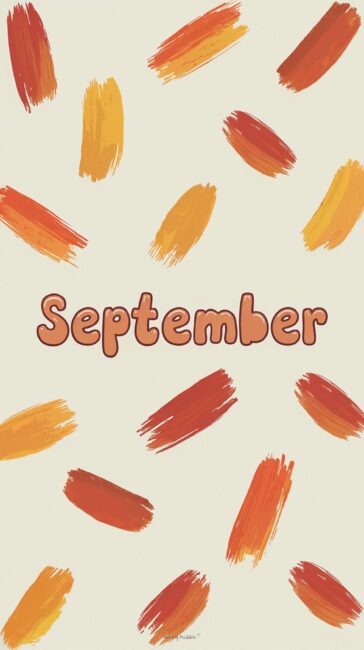 Brush Stroke Pattern September Wallpaper
