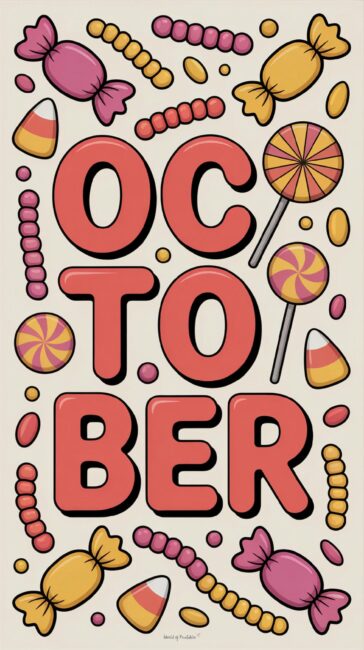 Candy october home screen wallpaper