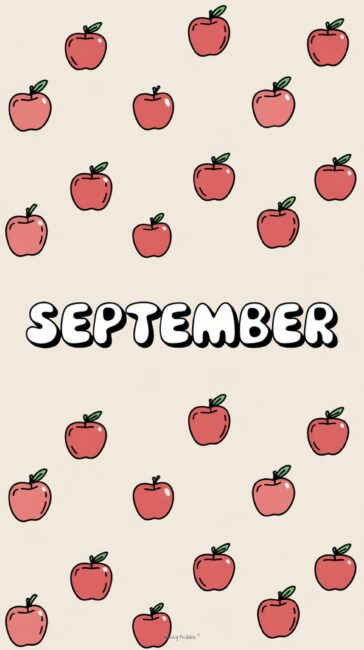 Cute Apple September Wallpaper