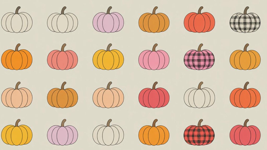 Cute and cozy pumpkin-themed desktop wallpaper