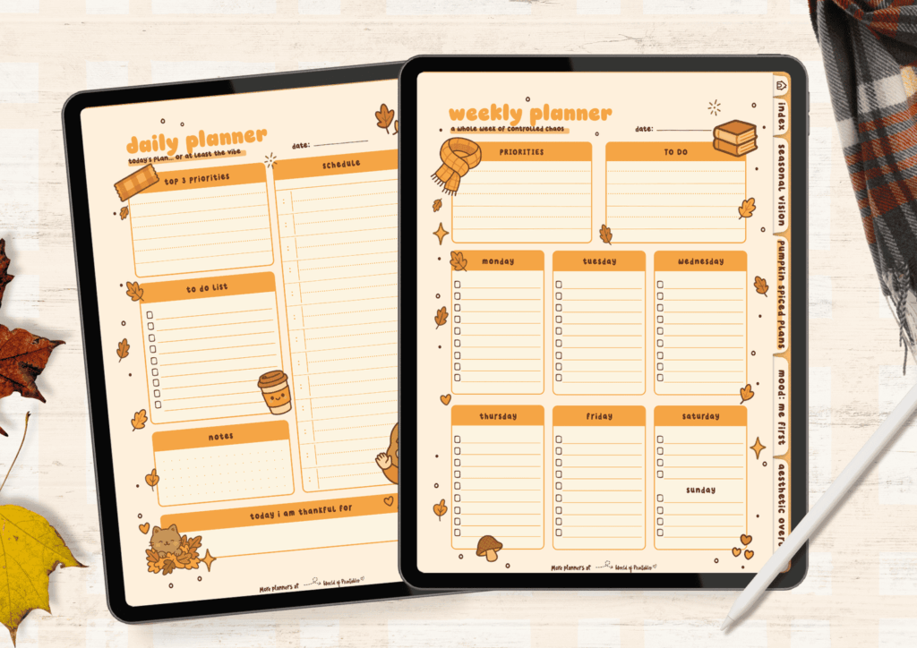 Digital Daily and Weekly Planner