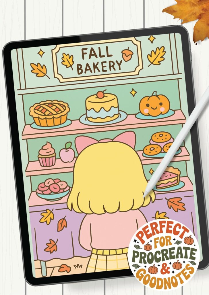 Digital Shoshi Fall Coloring Page