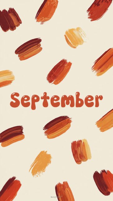 Fall Brushstrokes September Wallpaper