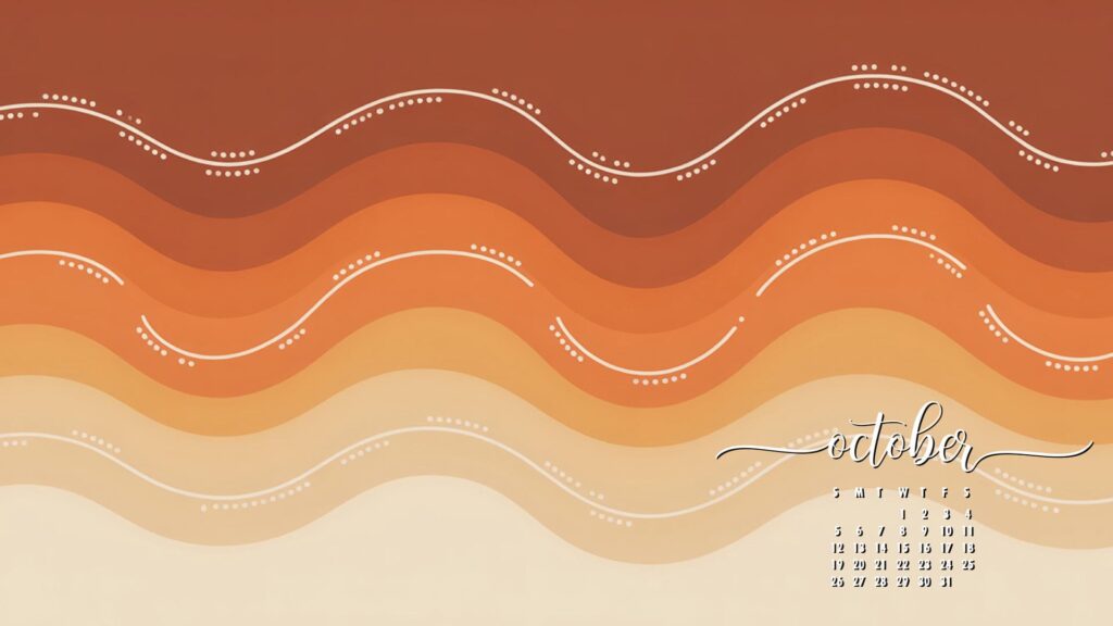 Fall Pattern october calendar screen wallpaper