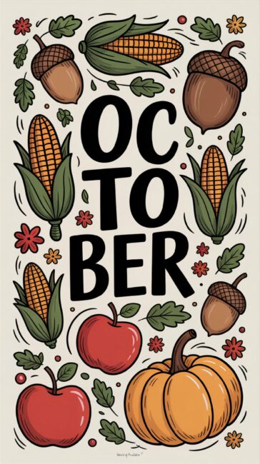 Fruit and Veg october background for phone