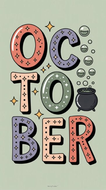 Fun Cauldron october wallpaper aesthetic
