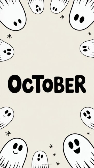 Ghost free october phone wallpaper