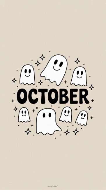 Ghost october lock screen wallpaper