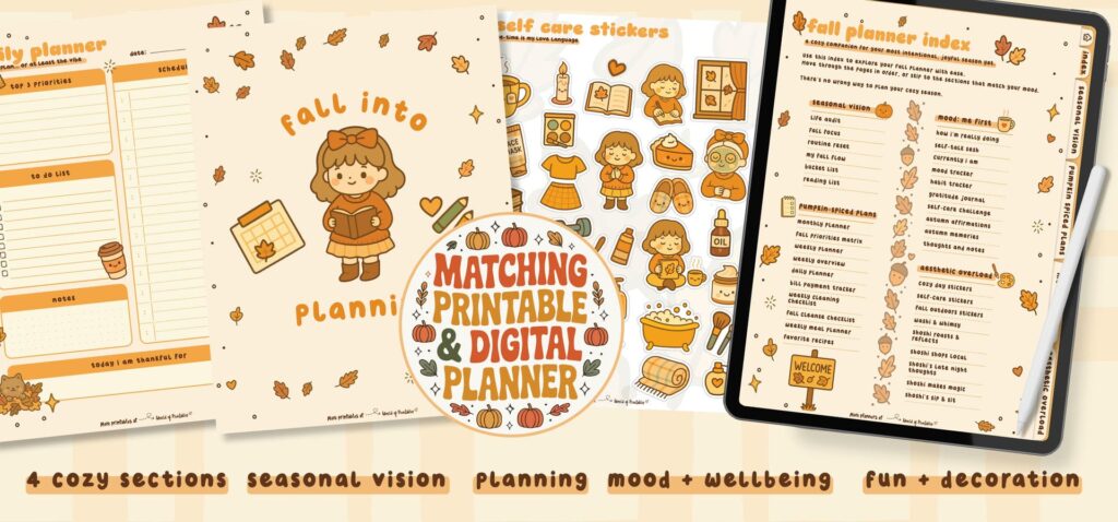 Matching Printable and Digital Planner