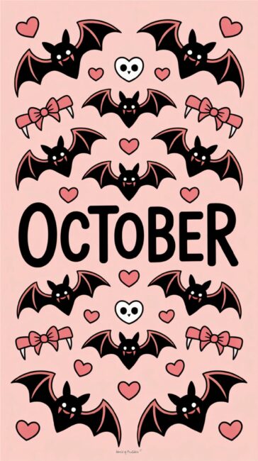 Pink girly october wallpaper