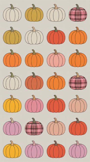 Pretty Pumpkins aesthetic fall wallpapers for phone