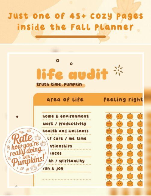 Printable Fall Life Audit