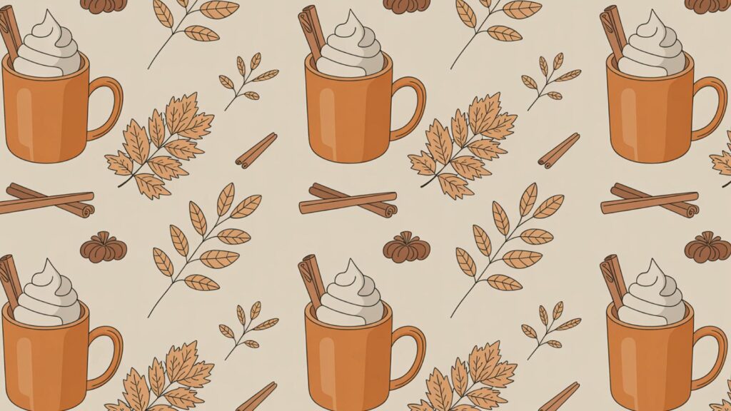 Pumpkin Spice vintage fall desktop aesthetic