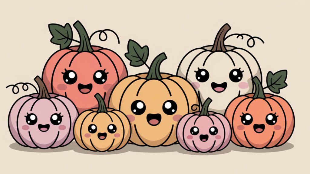 Pumpkin cute fall desktop wallpaper backgrounds
