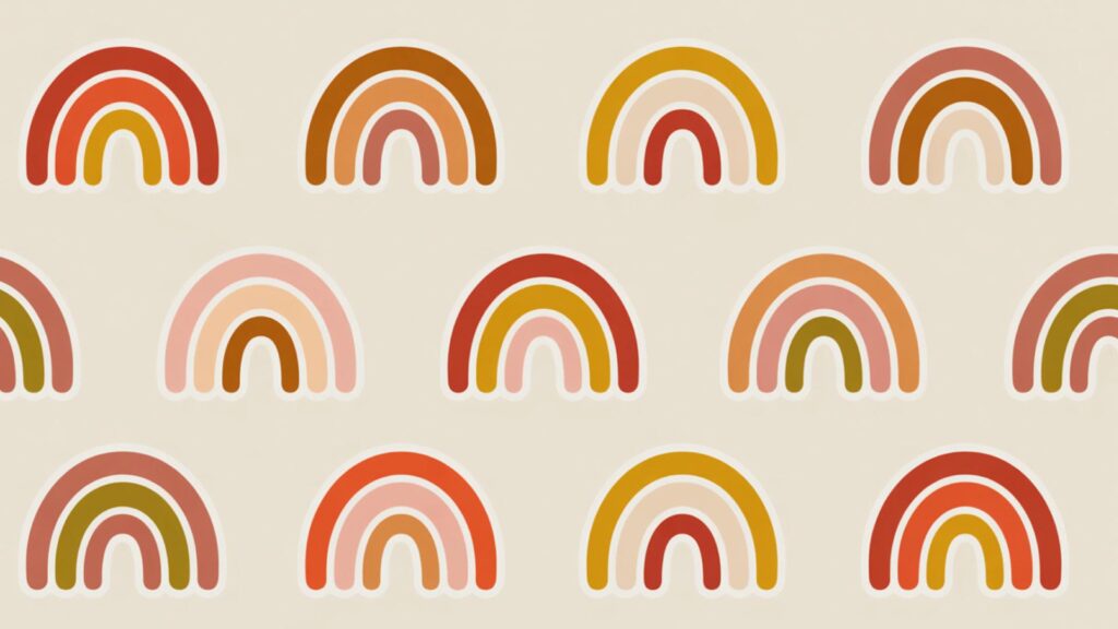 Rainbow aesthetic fall wallpapers for desktop