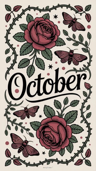 Roses october background for phone