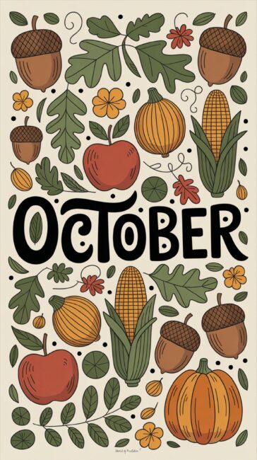 Seasonal aesthetic fall october wallpaper