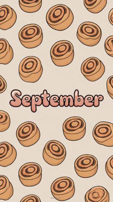September Wallpaper Cinnamon Bun