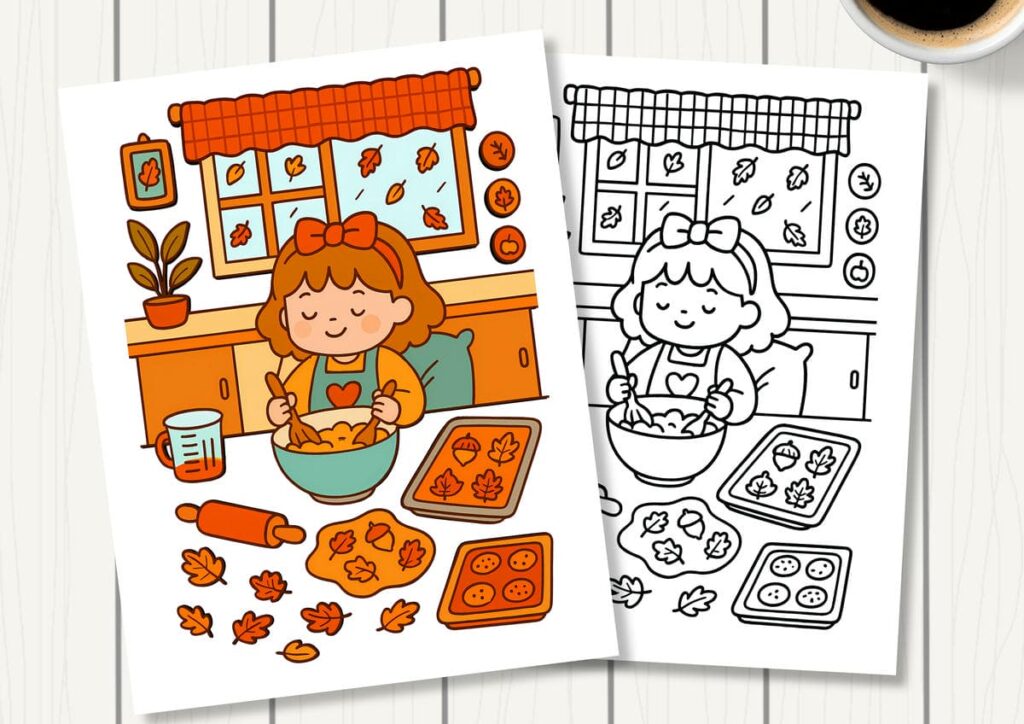 Shoshi Baking Coloring Pages