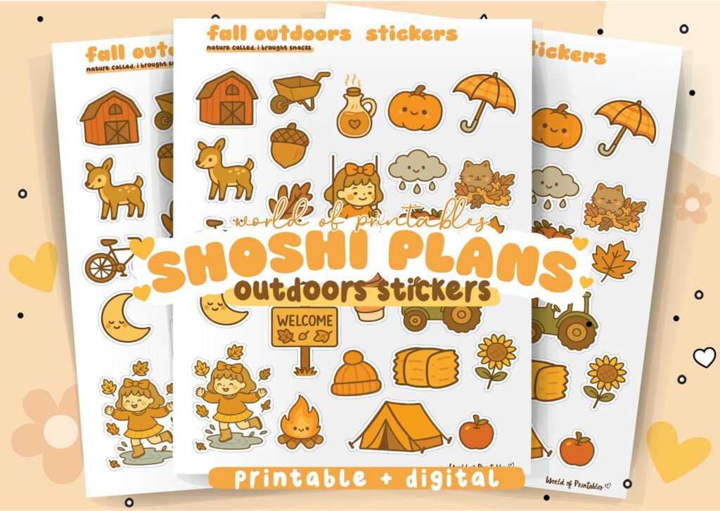 Shoshi Plans - Fall Theme Outdoor Stickers