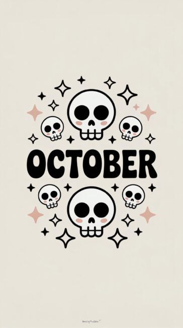 Skull simple october background