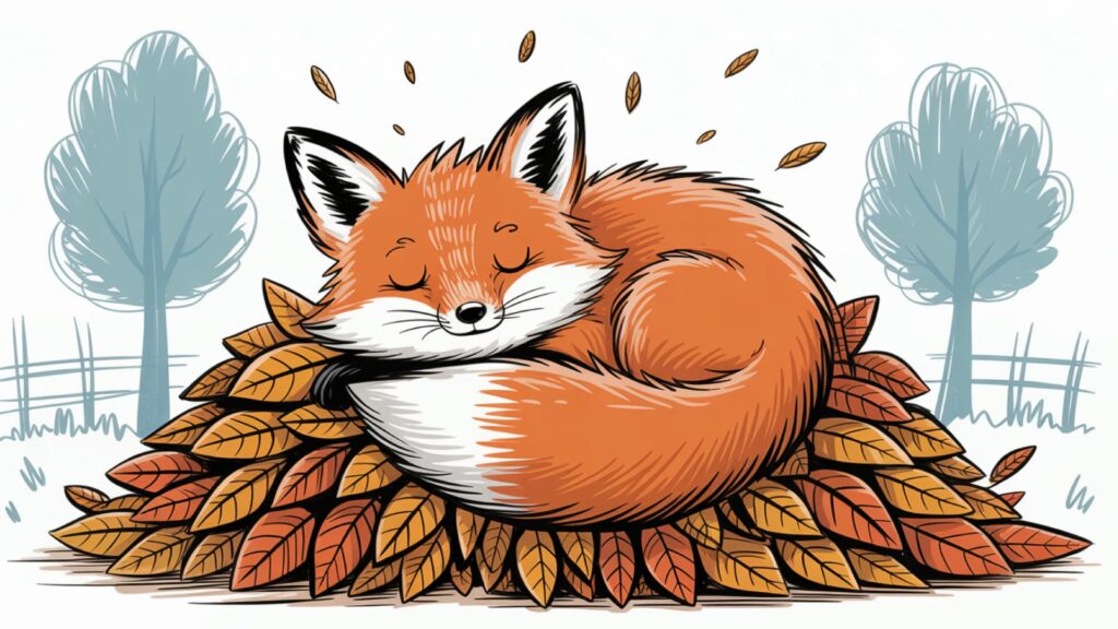Sleeping Fox autumn desktop backgrounds