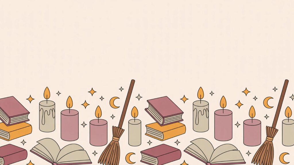 Spells and Brooms cozy autumn computer backgrounds