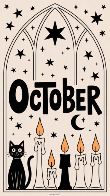 Spooky Window autumn october phone wallpaper